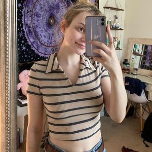Striped crop top